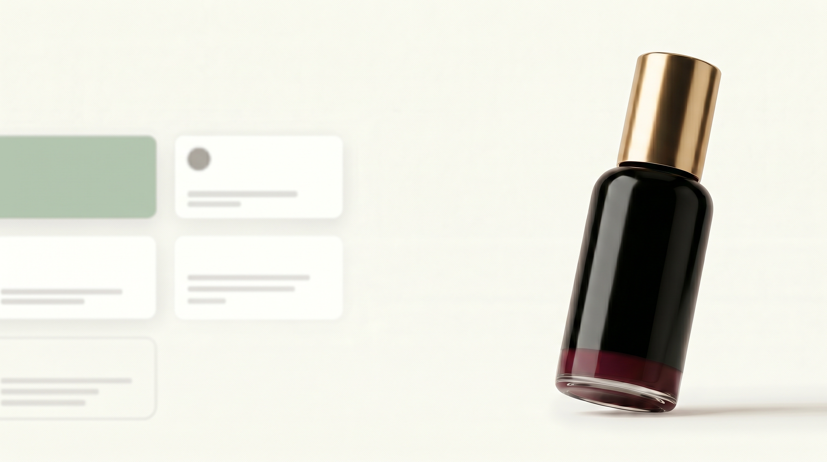 Premium PMU pigment bottle on a clean editorial surface